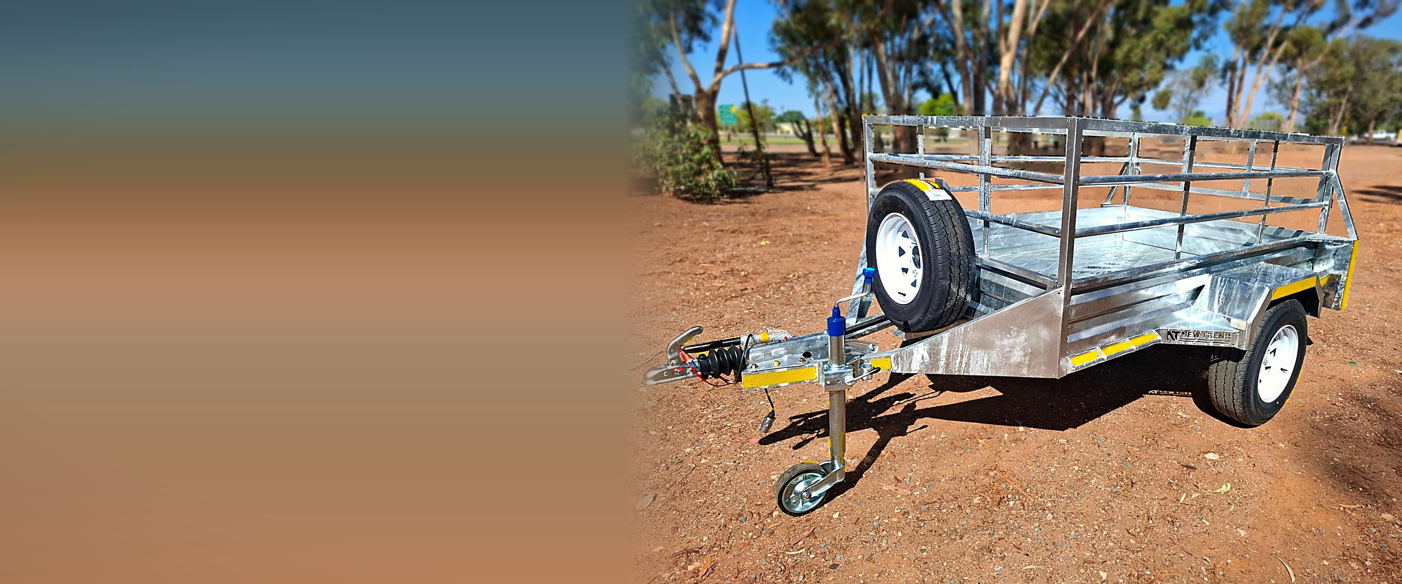Single axle · 2m × 1.2m trailer for hire in Worcester – New Trend Rentals