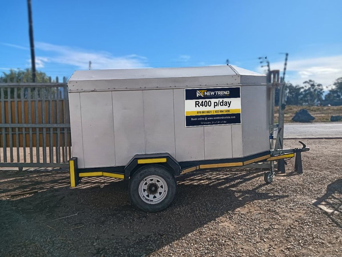 3m × 1.4m × 1.4m Closed · single axle trailer for hire in Worcester