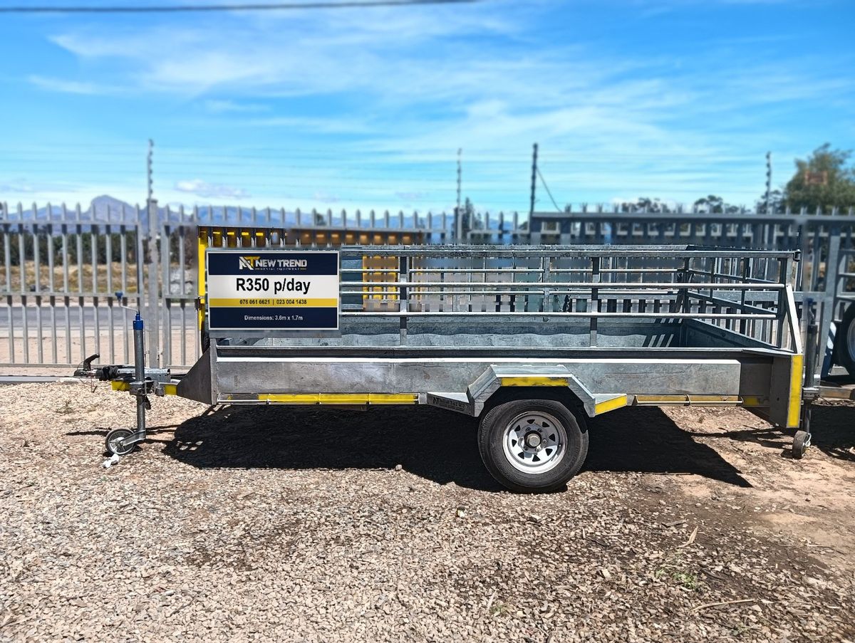 3.6m × 1.7m Sides & rails · 900 mm sides trailer for hire in Worcester