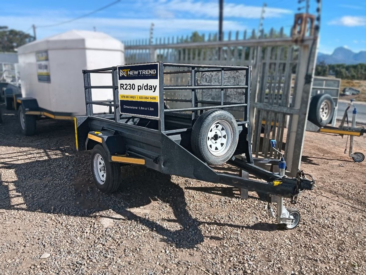 1.8m × 1.2m Sides & rails · 900 mm sides trailer for hire in Worcester