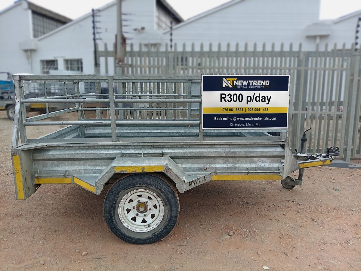 2.4m × 1.6m Sides & rails · 900 mm sides trailer for hire in Worcester